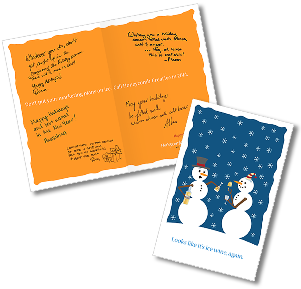 Honeycomb Christmas Card Postcard