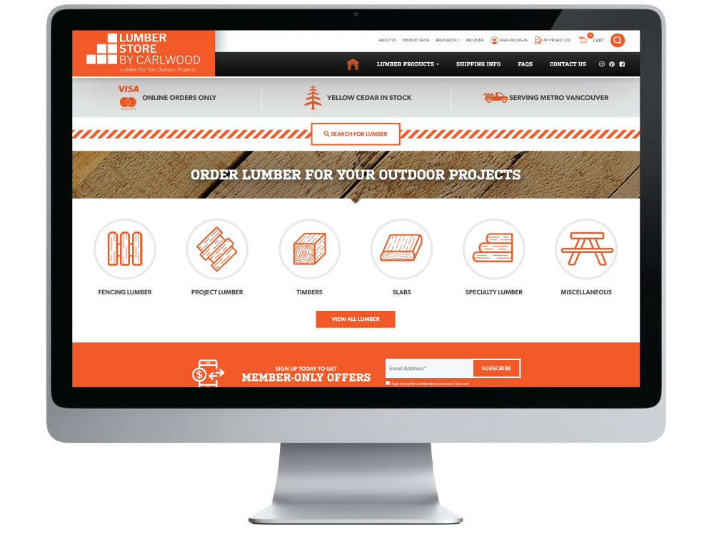 Lumber Store by CarlWood site Creative Inc.