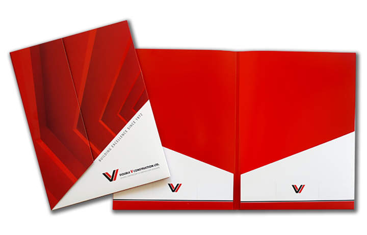 Double V Construction Folder