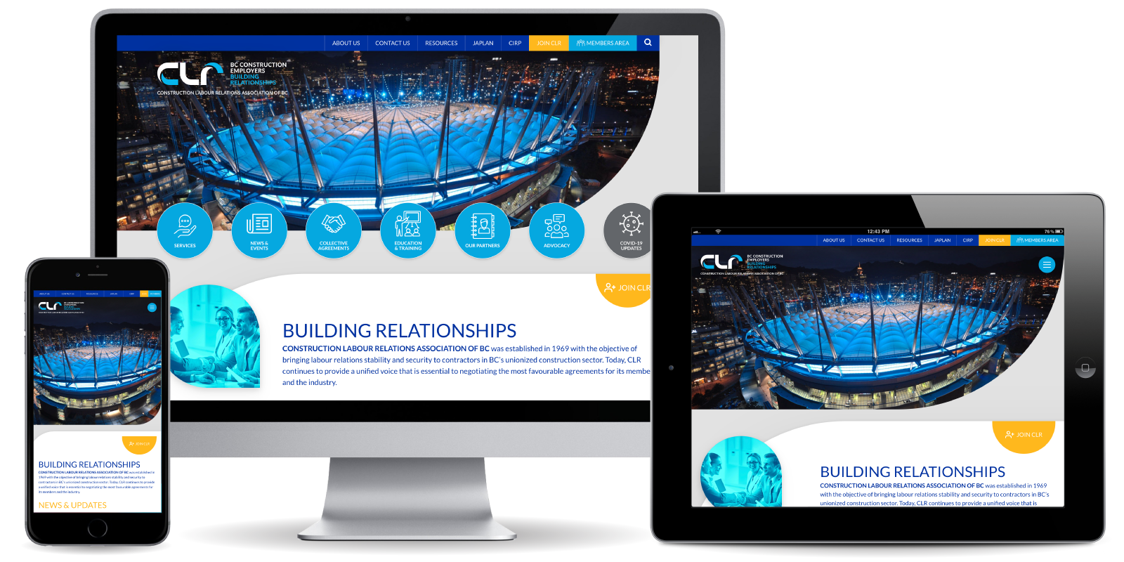 Construction Labour Relations Association Responsive Website Design